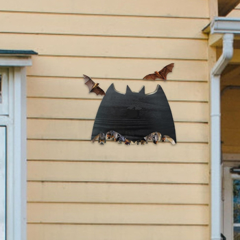 Εξωτερικό ξύλινο σπίτι νυχτερίδων, σε μορφή νυχτερίδας, 2 δωμάτια, θέρμανση για τον χειμώνα