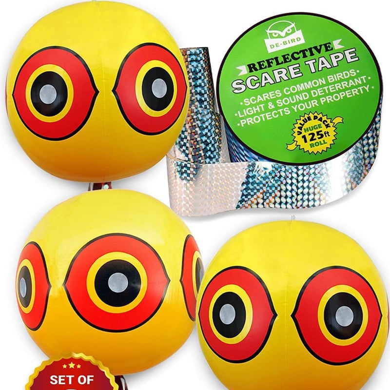 PVC balons putnu atbaidīšanai, dekoratīvs dārza ornaments dārzam un augļu dārzam