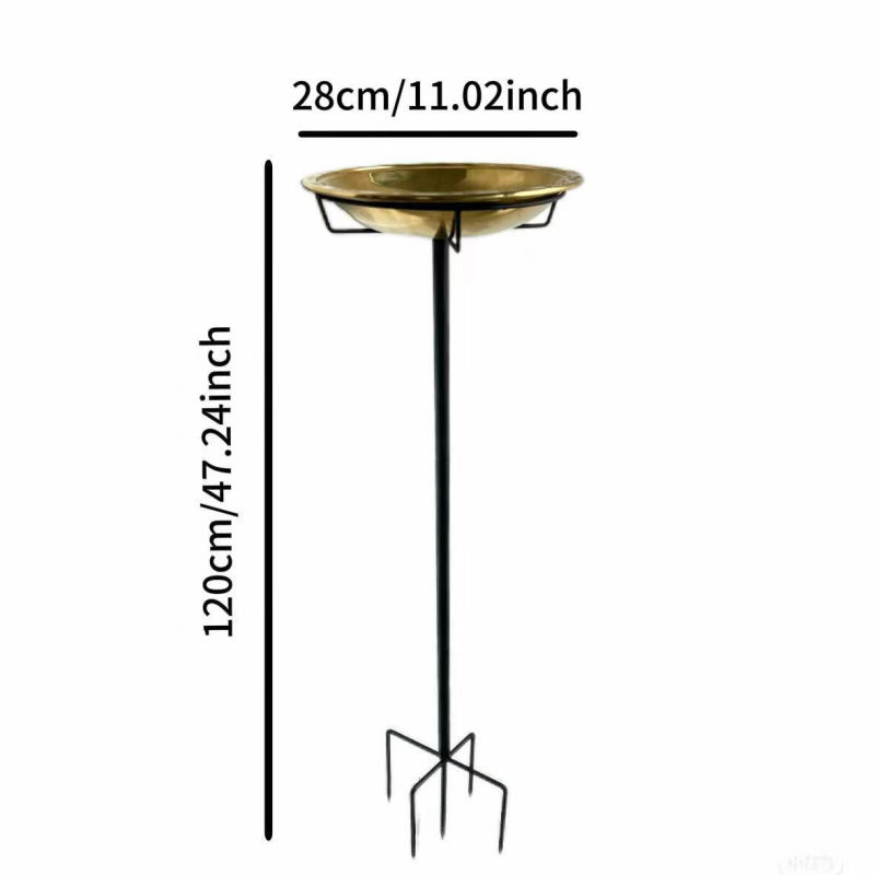 Fém madáretető és madárfürdő – geometriai forma, otthonra és kertbe, paraszti stílus