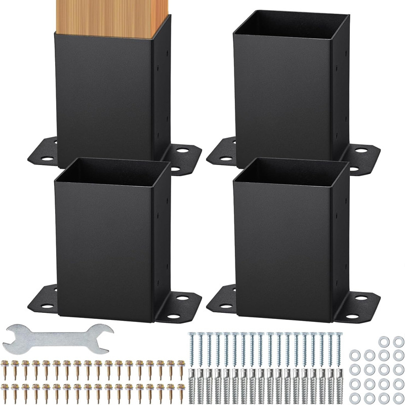 Дървена скоба за база на колона, тежкотоварна, модел Courtyard column base, марка Aiger