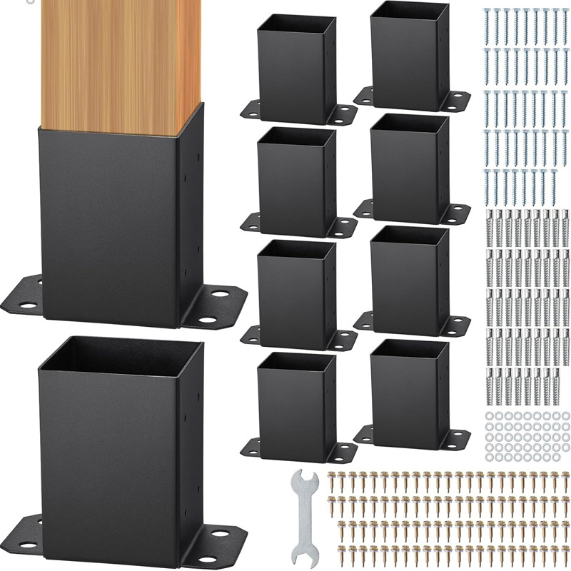 Дървена скоба за база на колона, тежкотоварна, модел Courtyard column base, марка Aiger