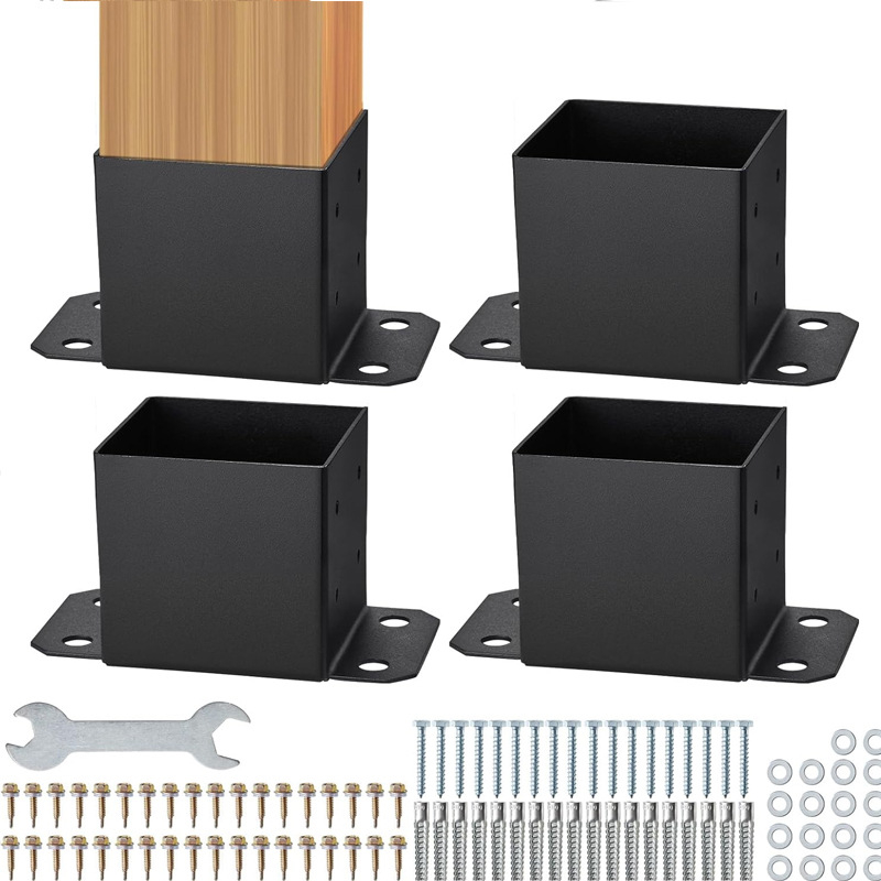 Дървена скоба за база на колона, тежкотоварна, модел Courtyard column base, марка Aiger