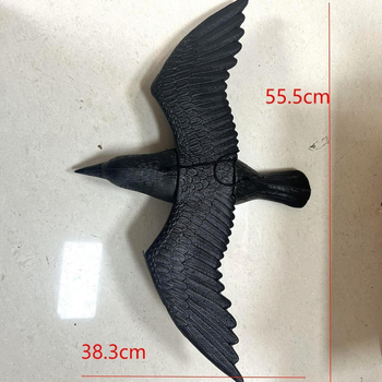 Műanyag öntött varjú dekoratív figura