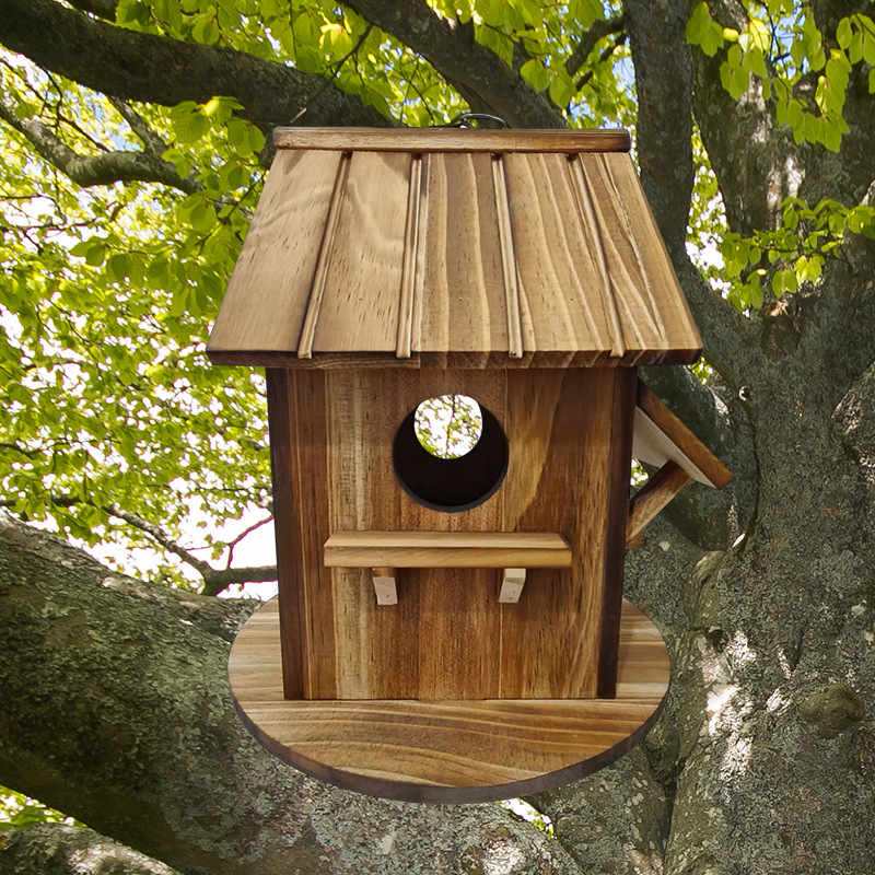 Medinis paukščių namelis | Prekės ženklas: Ancient rhyme and fine art | Medžiaga: Mediena | Tinkama paukščiams