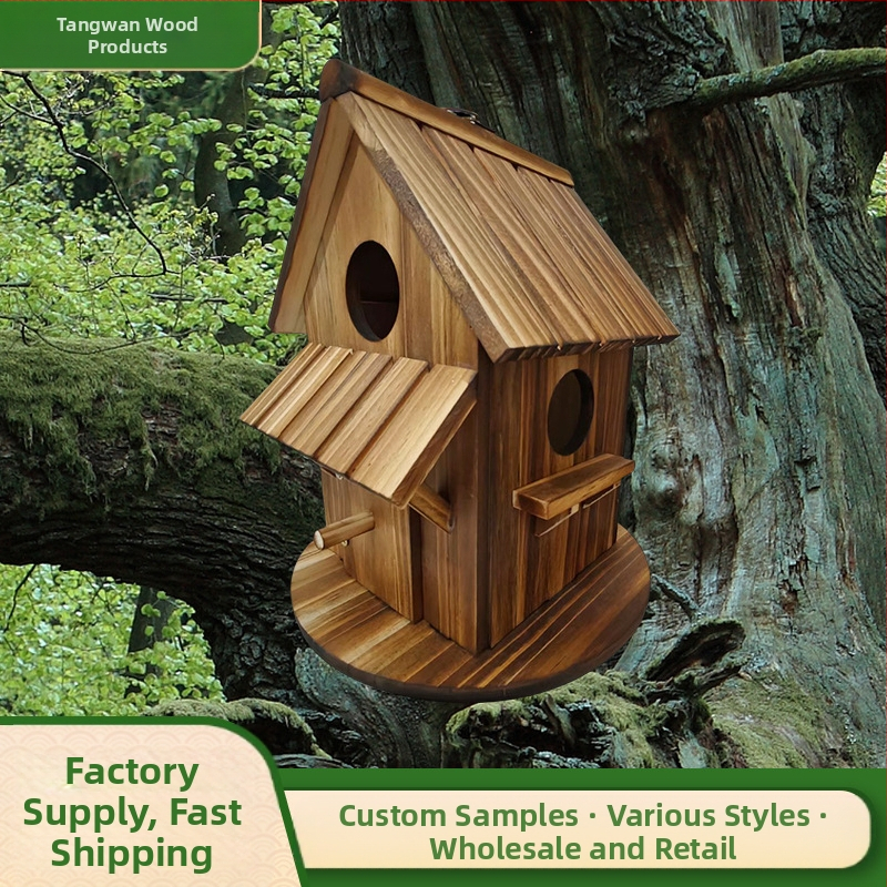 Medinis paukščių namelis | Prekės ženklas: Ancient rhyme and fine art | Medžiaga: Mediena | Tinkama paukščiams