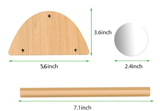 Fából készült tükörös madárállvány papagájok és kismadarak számára — Márka Constant Purple; Import: Nem; Engedélyezett magánmárkák: Igen.