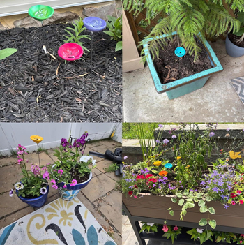 Congqi Πλαστικός σταθμός ποτίσματος μελισσών, με ποτίστρα πεταλούδων και μαρμάρινες χάντρες