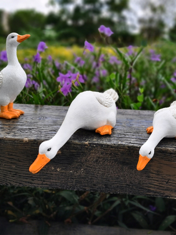 Διακοσμητική πάπια από ρητίνη για εξωτερικό υδάτινο στοιχείο κήπου, αγροτικό στυλ