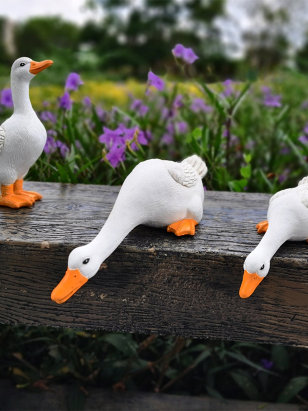 Patka od smole za vanjski vodeni element u vrtu, pastoralni stil