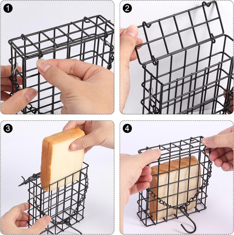 Dilu metalna hranilica za ptice s lančanim kukom za vanjski vrt