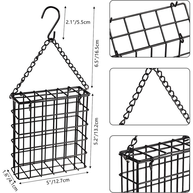 Dilu metalna hranilica za ptice s lančanim kukom za vanjski vrt