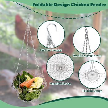 Függő csirke etető zöldségekkel és gyümölcsökkel (márka nélküli, nem importált)
