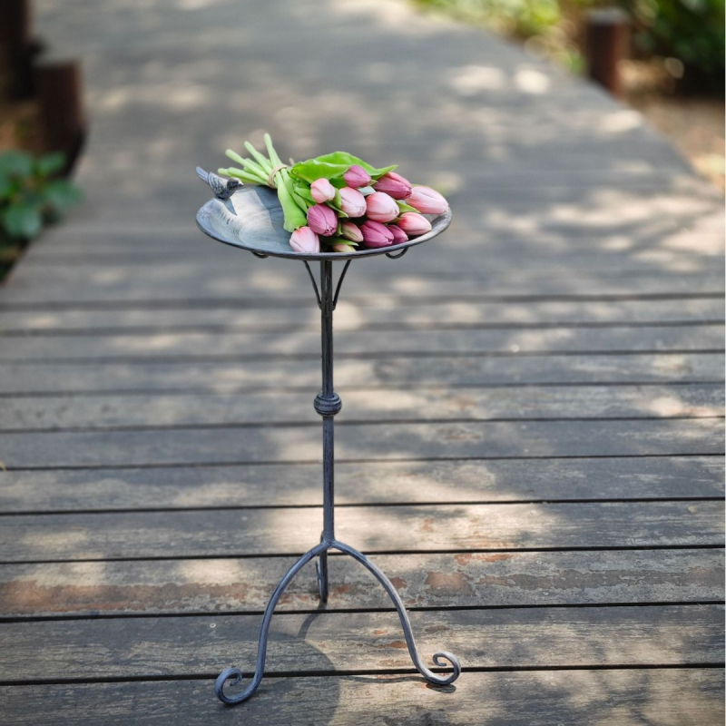 Madár etető- és itatótál leválasztható dizájnnal, vas anyag, pastoral stílus, karton csomagolás