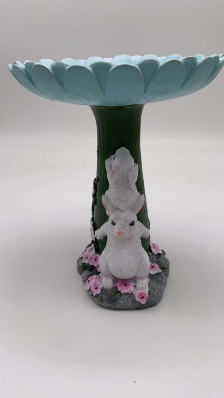 Vrtna statueta hranilice za ptice od smole — smolni proizvodi, stil: životinje, poslovni poklon