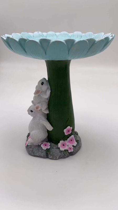 Vrtna statueta hranilice za ptice od smole — smolni proizvodi, stil: životinje, poslovni poklon