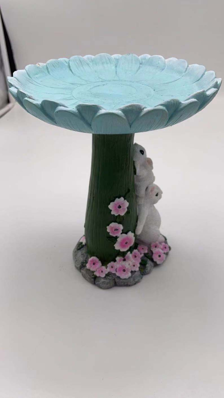 Vrtna statueta hranilice za ptice od smole — smolni proizvodi, stil: životinje, poslovni poklon