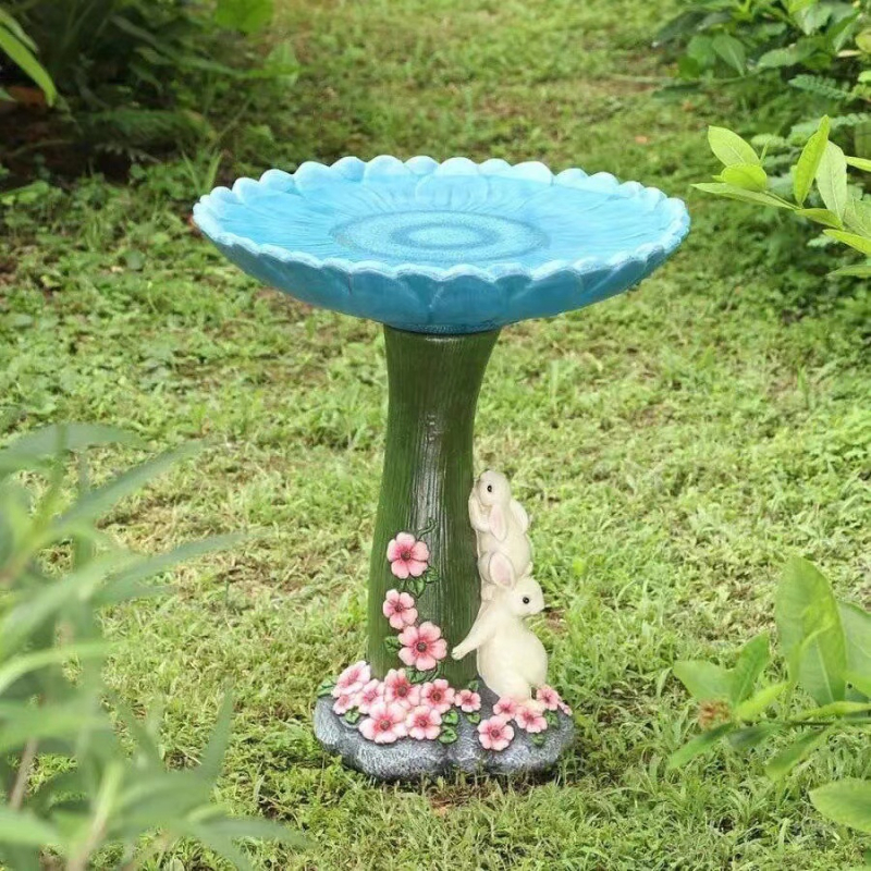 Vrtna statueta hranilice za ptice od smole — smolni proizvodi, stil: životinje, poslovni poklon