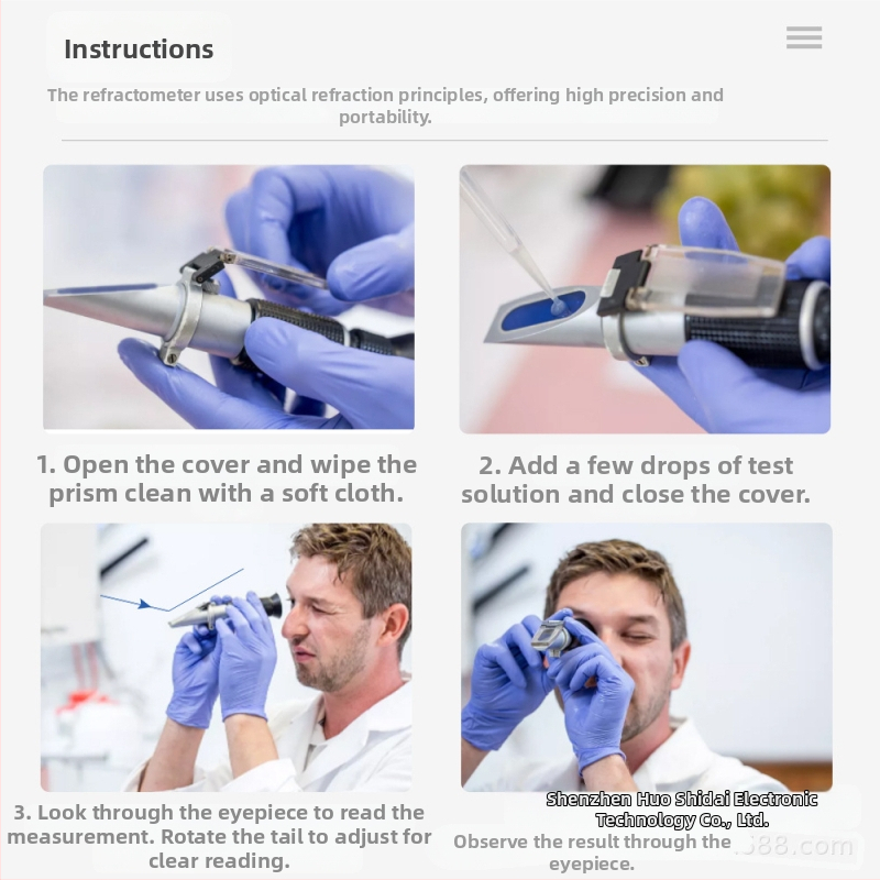 Рефрактометр за съдържание на захар в меда RF008bx | диапазон 58–90% | дисплей със скала