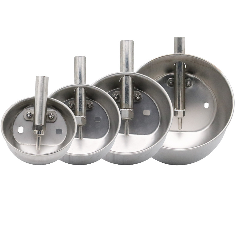 Rozsdamentes acél sertés itatótál — automata, ovális kialakítás, modell 49