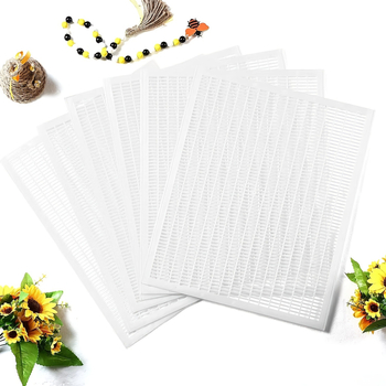 Πλαστική πλάκα απομόνωσης βασίλισσας μέλισσας (excluder) για μελισσοκομία — 6 τεμάχια, κατάλληλη για ιταλικές μέλισσες