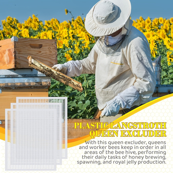 Πλαστική πλάκα απομόνωσης βασίλισσας μέλισσας (excluder) για μελισσοκομία — 6 τεμάχια, κατάλληλη για ιταλικές μέλισσες
