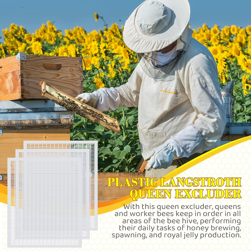 Πλαστική πλάκα απομόνωσης βασίλισσας μέλισσας (excluder) για μελισσοκομία — 6 τεμάχια, κατάλληλη για ιταλικές μέλισσες