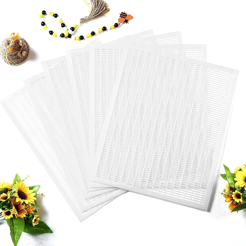 Πλαστική πλάκα απομόνωσης βασίλισσας μέλισσας (excluder) για μελισσοκομία — 6 τεμάχια, κατάλληλη για ιταλικές μέλισσες