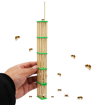 Пчеларски инструменти — транспортна клетка за кралица пчела, бамбук, удължен дизайн за кралица