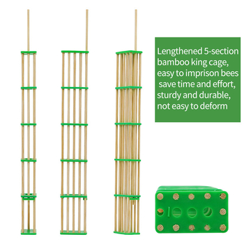 Εργαλεία μελισσοκομίας — θήκη μεταφοράς βασίλισσας μελισσών από μπαμπού, μακρύς σχεδιασμός