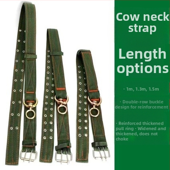 Ανθεκτική λαιμόκολλα για βοοειδή με ενισχυμένο σχέδιο, σκοινί αυχένα και χαλινάρι εκτροφής, καθολικό για αναπαραγωγή