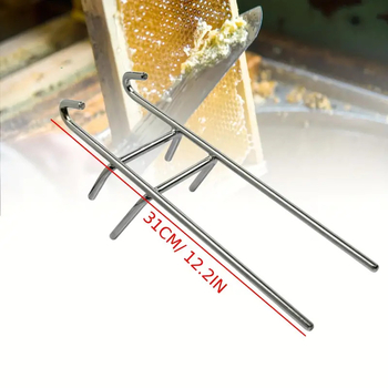 Εργαλεία Μελισσοκομίας — Ανοξείδωτο ατσάλι, στηρίγμα για πλαίσια κυψέλης και σταντ για δοχείο μελιού, 0,45 kg