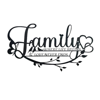 Μεταλλικό διακοσμητικό τοίχου με το μήνυμα «Love Is Endless» – Σίδηρος, Γεωμετρικός σχεδιασμός, Μοντέρνος μινιμαλιστικός οικιακός τοίχος τέχνης, βάρος 170 g, Μάρκα HELLOYOUNG