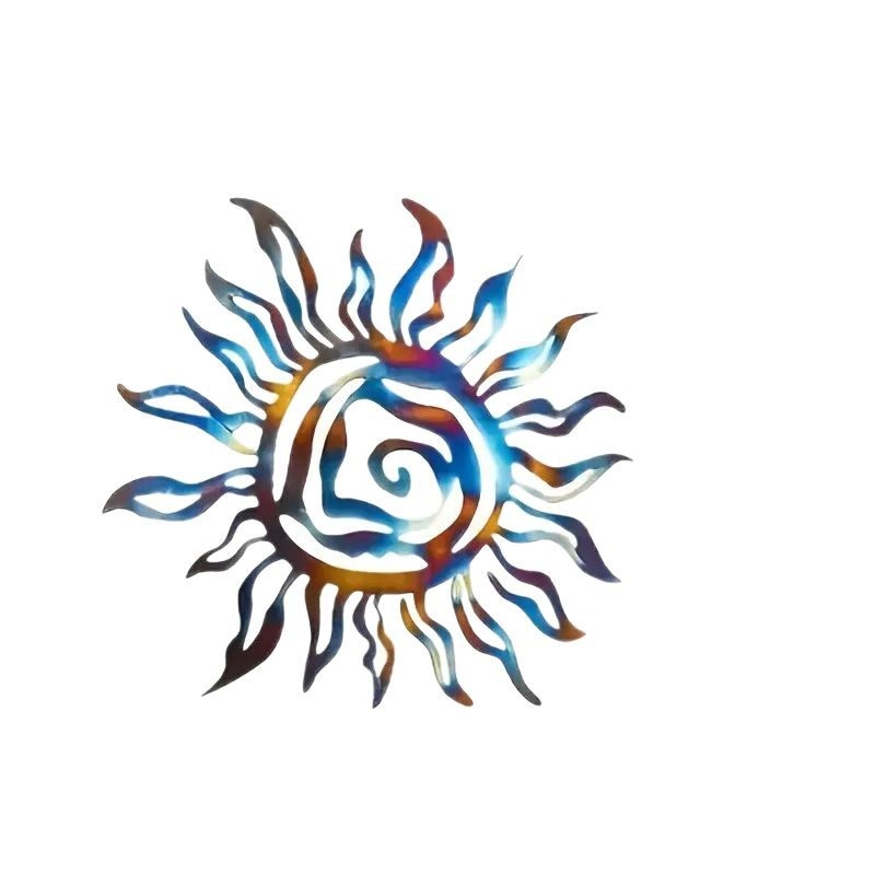 Sheng jixian Fém nap alakú falidísz — Geometriai falikép otthonra, kertbe, irodába, szállodába/étterembe