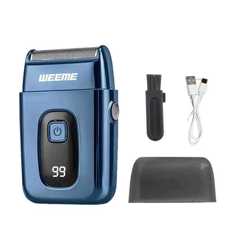 Elektrinis vyriškas skustuvas su šepetiniu varikliu, įkraunamas, veikimo trukmė 1 val., nuimama ir plaunama galvutė, triukšmas mažiau nei 36 dB