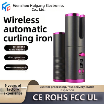 Sukimo plaukštė su besisukančiu cilindru, skaitmeninis belaidis įkrovimas, nešiojamas mini plaukų formavimo įrankis, 25 W, 5,1 V, 10 temperatūros lygių, ABS korpusas