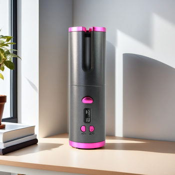 Sukimo plaukštė su besisukančiu cilindru, skaitmeninis belaidis įkrovimas, nešiojamas mini plaukų formavimo įrankis, 25 W, 5,1 V, 10 temperatūros lygių, ABS korpusas