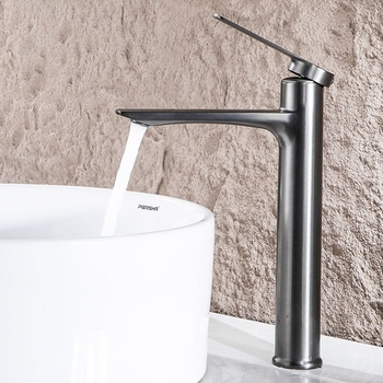 Robinet pentru chiuvetă de masă, apă caldă și rece, cu un singur orificiu, model PS-3002, aliaj de zinc, cartuș ceramic, certificare CE, 0–100°C