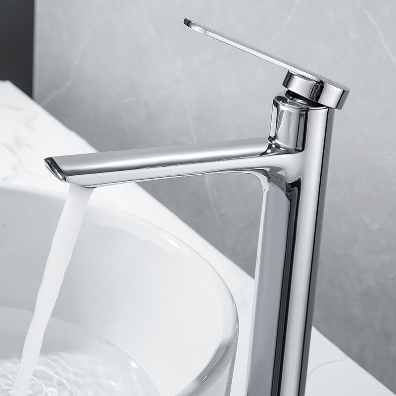 Robinet pentru chiuvetă de masă, apă caldă și rece, cu un singur orificiu, model PS-3002, aliaj de zinc, cartuș ceramic, certificare CE, 0–100°C