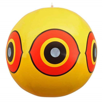 Paukščių atbaidymo balionas – plastikinis apvalus žaislinis balionas su atsispindinčiais akių lipdukais