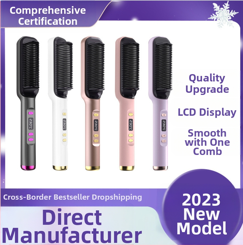 Matu taisnotājs ķemme ar titāna–turmalīna pārklājumu un negatīvām joniem, 15 temperatūras līmeņi, 45W 220V (vads)