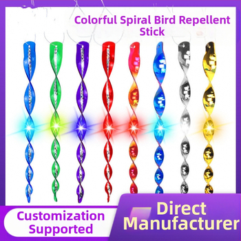 Пластмасова рефлексивна пръчка за отблъскване на птици, комплект 10 бр, марка Min yin, за градина и декорация, устойчиво и дълготрайно решение