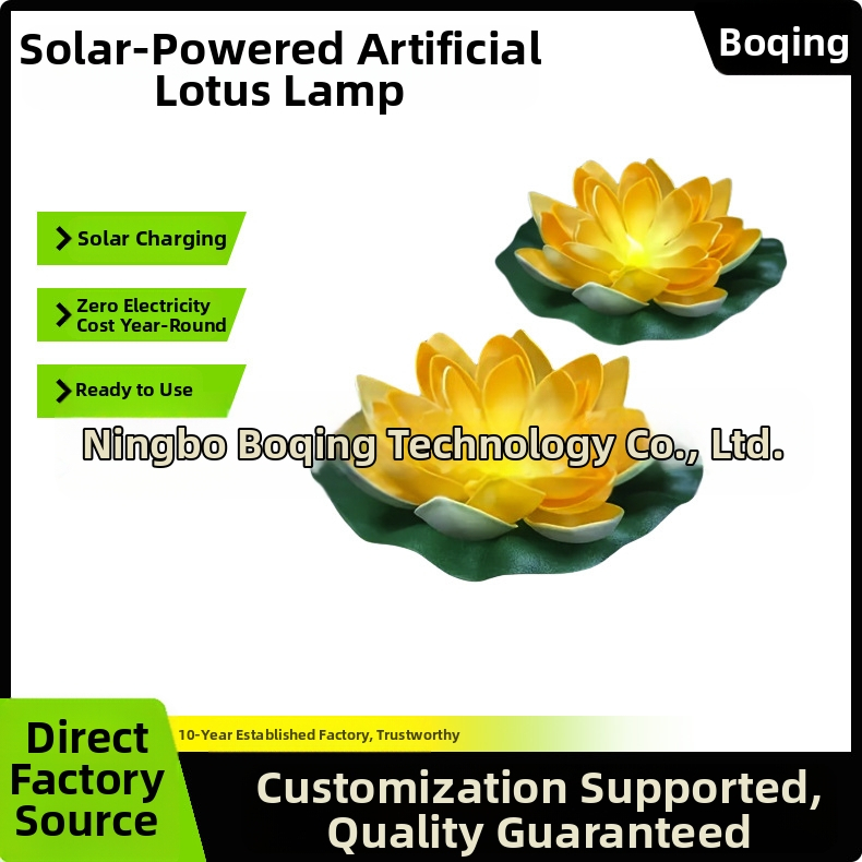 Saulės energijos lotoso lemputė – lauko LED plūduriuojantis šviesos dārso tvenkiniui, gėlės formos, IP44, 1.2V, indukcinis jungiklis, veikimo laikas 6–12 val.