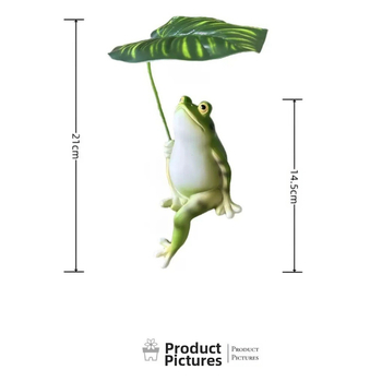 Φιγούρα βάτραχος με φύλλο για ενυδρείο/μίνι τοπίο, διακόσμηση σπιτιού, στυλ καρτούν από ρητίνη (Υλικό: ρητίνη; Στυλ: Καρτούν; Κατηγορία: Κοσμητικά από ρητίνη; Δώρο: Επαγγελματικά δώρα)