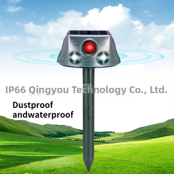 Εξωτερικός υπερηχητικός απωθητής ζώων με ηλιακή ενέργεια – SK031 τετράπλευρος, πολυλειτουργικό απωθητικό εντόμων, υποστηρίζει φόρτιση, 5V, 20kHz