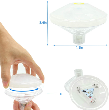 Įkraunama po vandeniu baseino šviesa - IP68, 7 LED, 6000K, 360° spindulys, 4,5V įėjimas, Plain beauty
