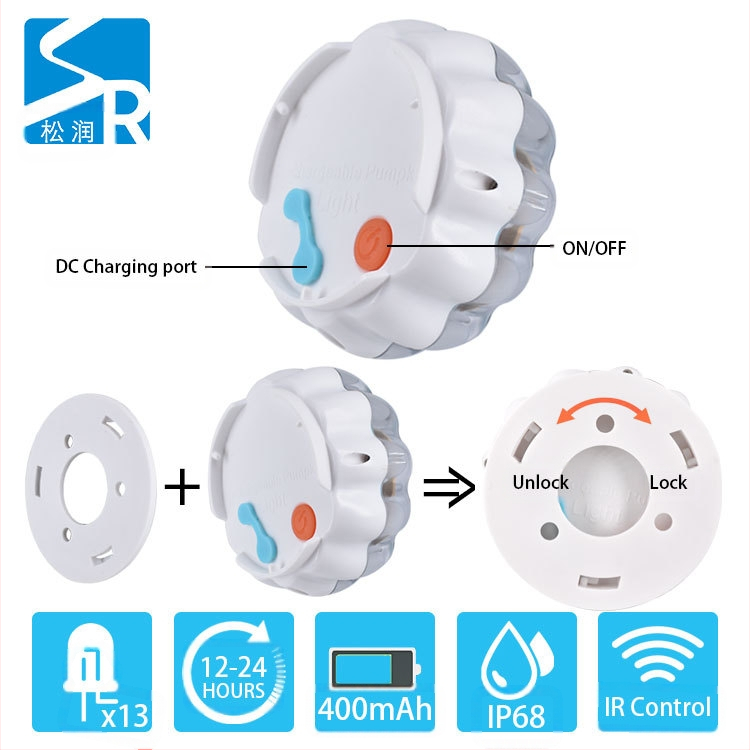 Podvodné LED svetlo s diaľkovým ovládaním, 5V vstup, 13 LED, IP68 vodotesné, životnosť 30 000 hodín, pre akváriá a vodné prvky