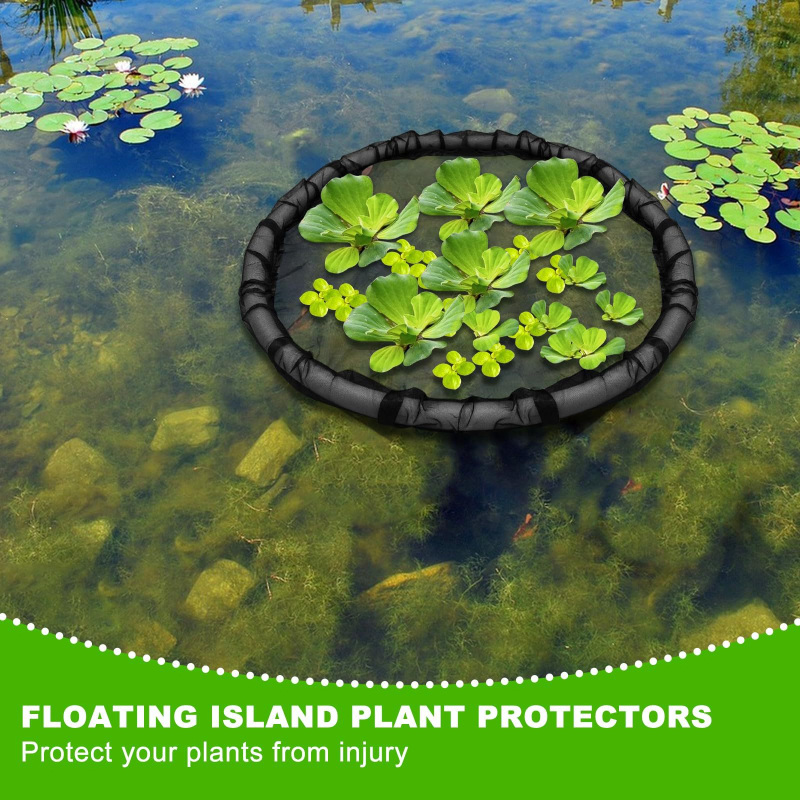 Körkörös lebegő növényvédő sziget, poliészter növényültető zsák / ökozsák / lejtővédő zsák, halbarrier tó növények számára