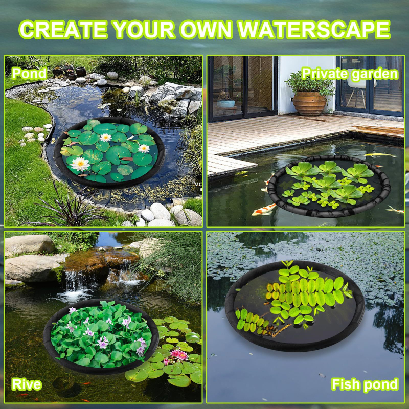 Körkörös lebegő növényvédő sziget, poliészter növényültető zsák / ökozsák / lejtővédő zsák, halbarrier tó növények számára