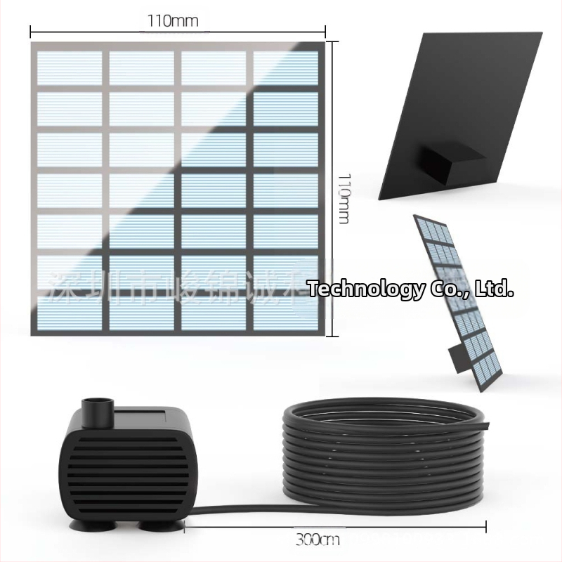 Градински слънчев фонтан: квадратно плаваща помпа, басейн с камъни, фонтан за птици — модел пръски, произход: Шензен