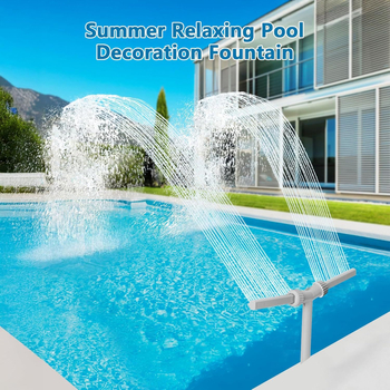 Baseino dviejų purkštukų fontano laikiklis, plastikas, modelis 2025, skirtas plaukimui ir vandens pramogoms
